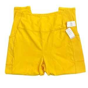 Live Well Yellow Med Compression Leggings Size 14/16W